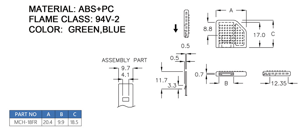 Plastic Handle MCH-18FR